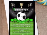 Football Watch Party Invitation Wording 10 Personalised Boys Football Pitch soccer Birthday Party