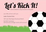 Football Watch Party Invitation Wording Pink soccer Ball Sports Party Invitation soccer Invitations