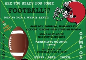 Football Watch Party Invitation Wording Printable Superbowl Football Game Watch Party Invitation
