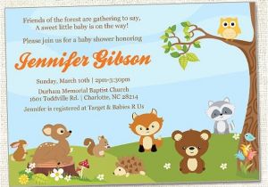 Forest Friends Baby Shower Invitations forest Friends Baby Shower Invitation Woodland Friends