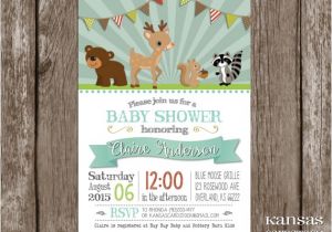 Forest Friends Baby Shower Invitations Items Similar to Woodland Baby Shower Invitation forest