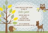 Forest Friends Baby Shower Invitations Woodland Baby Shower Invitation forest Animals Baby Boy