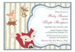 Forest Friends Baby Shower Invitations Woodland Baby Shower Invitation forest Friends