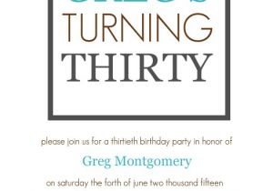 Formal 30th Birthday Invitation Wording 30th Birthday Party Invitation Wording Oxsvitation Com