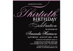 Formal 30th Birthday Invitation Wording Pink formal 30th Birthday Invitations 5 Quot X 7 Quot Invitation