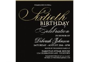 Formal 60th Birthday Invitation Wording Gold formal 60th Birthday Invitations 5" X 7" Invitation