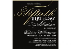 Formal Birthday Invitation Template Gold formal 50th Birthday Invitations 5 Quot X 7 Quot Invitation