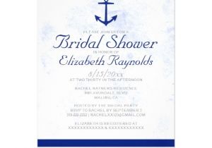 Formal Bridal Shower Invitation Wording formal Anchor Bridal Shower Invitations Announcement Zazzle