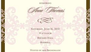 Formal Bridal Shower Invitation Wording formal Pattern Pink Bridal Shower Invitations Paperstyle