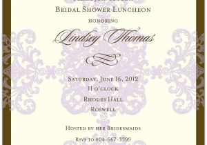 Formal Bridal Shower Invitations formal Pattern Lavender Bridal Shower Invitations