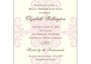 Formal Bridal Shower Invitations formal Pink Stripe Bridal Shower Invitations