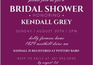 Formal Bridal Shower Invitations Purple and Black formal Bridal Shower Invitation