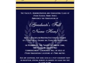 Formal College Graduation Invitations formal College Graduation Announcements Blue 5 Quot X 7