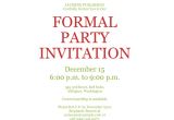 Formal Party Invitation Template formal Party Invitation Template