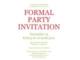 Formal Party Invitation Template Free formal Party Invitation Template