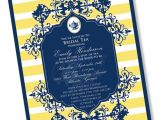 Formal Tea Party Invitation formal Tea Printable Party Invitation Blue and Yellow