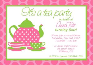 Formal Tea Party Invitation Wording Party Invitations Great Design Tea Party Invitation