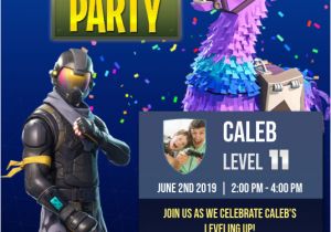 Fortnite Birthday Invitation Template fortnite Party Template Postermywall