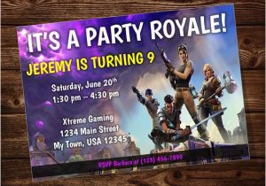 Fortnite Birthday Invitation Template This is A Digital 5×7 Invitation and No Actual Prints Will