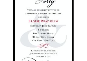 Forty Birthday Party Invitation Wording 40th Birthday Invitation Wording Ideas