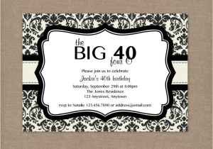 Forty Birthday Party Invitation Wording 8 40th Birthday Invitations Ideas and themes – Sample