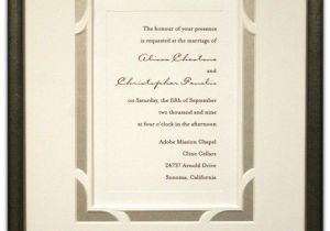 Framing Wedding Invitation Framed Wedding Invitation