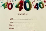 Free 40th Birthday Invitations Templates 40th Birthday Invitation Templates Free Download