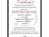 Free 70th Birthday Invitation Wording Classic 70th Birthday Celebrate Party Invitations Paperstyle