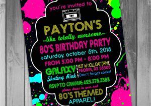 Free 90s Party Invitation Template 80th Birthday Party Invitations
