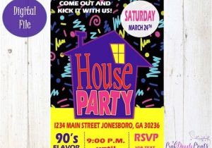 Free 90s Party Invitation Template House Party Invitation 90 39 S Party Invitation Birthday