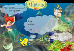 Free Ariel Birthday Invitations Printable 9 Best Images Of Free Mermaid Printable Invitation