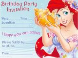 Free Ariel Birthday Invitations Printable Ariel Printable Birthday Party Invitation