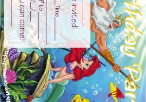 Free Ariel Birthday Invitations Printable Ariel the Little Mermaid Free Printable Party Invitations