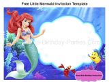 Free Ariel Birthday Invitations Printable Little Mermaid Font