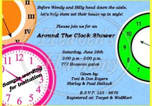 Free Around the Clock Bridal Shower Invitation Templates Around the Clock Bridal Shower Invitations – Gangcraft