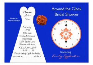 Free Around the Clock Bridal Shower Invitation Templates Bridal Shower Invitations Around the Clock Bridal Shower