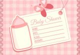 Free Baby Shower Invites Downloads Baby Shower Girly Invitation Vector