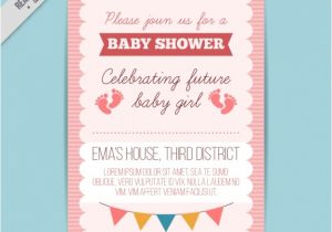 Free Baby Shower Invites Downloads Cute Baby Shower Invitation Vector