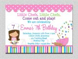 Free Baking Party Invitation Templates Cooking Birthday Party Invitation Cooking Baking Birthday