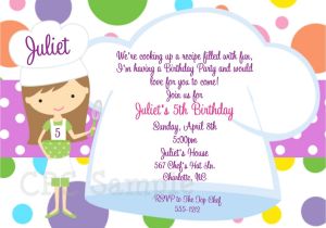 Free Baking Party Invitation Templates Cooking Party Invitation Baking Birthday Invitations