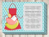 Free Baking Party Invitation Templates Cooking Party Invitations Printable Free