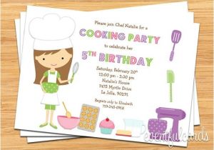 Free Baking Party Invitation Templates Kids Baking Birthday Party Invitation Printable