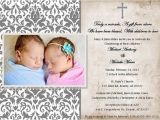 Free Baptism Invitations for Twins Printable Christening Baptism Invitations by