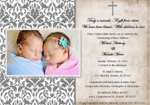 Free Baptism Invitations for Twins Printable Christening Baptism Invitations by