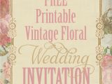 Free Birthday Invitation Template Vintage Free Printable Vintage Victorian Floral Wedding Invitation