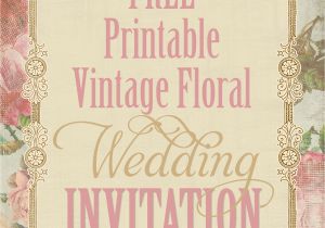 Free Birthday Invitation Template Vintage Free Printable Vintage Victorian Floral Wedding Invitation
