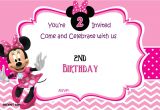 Free Birthday Invitation Templates Minnie Mouse Free Minnie Mouse 2nd Birthday Invitation Template Free