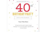 Free Birthday Invitations Templates for Word 40th Birthday Invitation Template Word