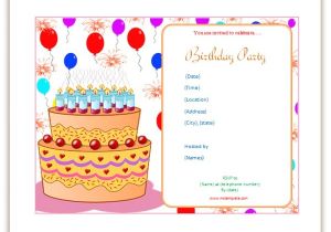 Free Birthday Invitations Templates for Word Microsoft Word Templates Birthday Invitation Templates