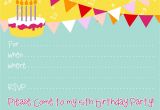 Free Birthday Party Invitation Templates Free Birthday Party Invitations for Girl – Bagvania Free